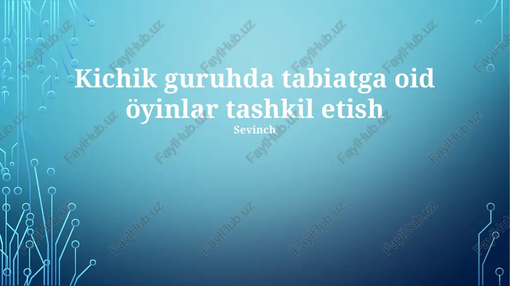 tabiatga oid öyinlar — PPTX
