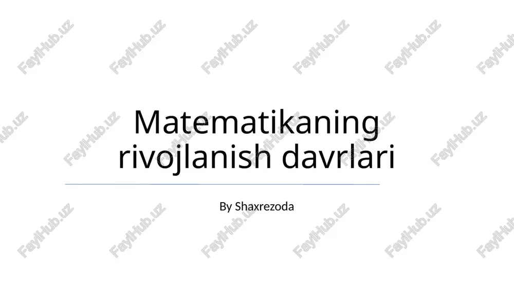 bobil matematikasi — PPTX