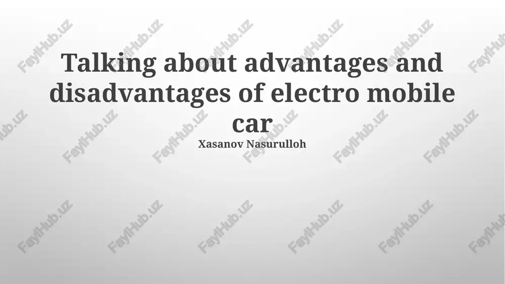 electro mobile car — PPTX