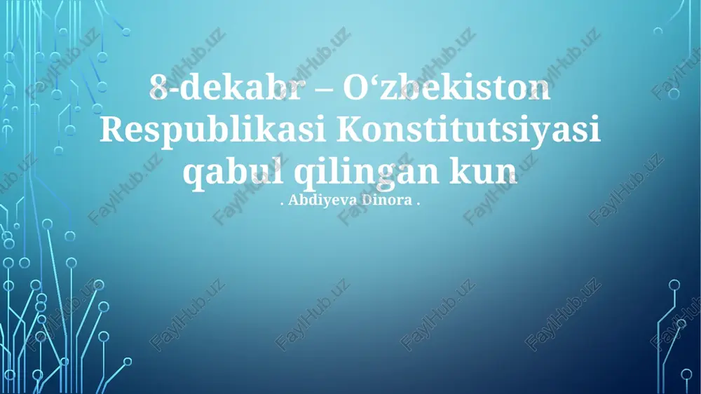 o'zbekiston konstitutsiyasi — PPTX
