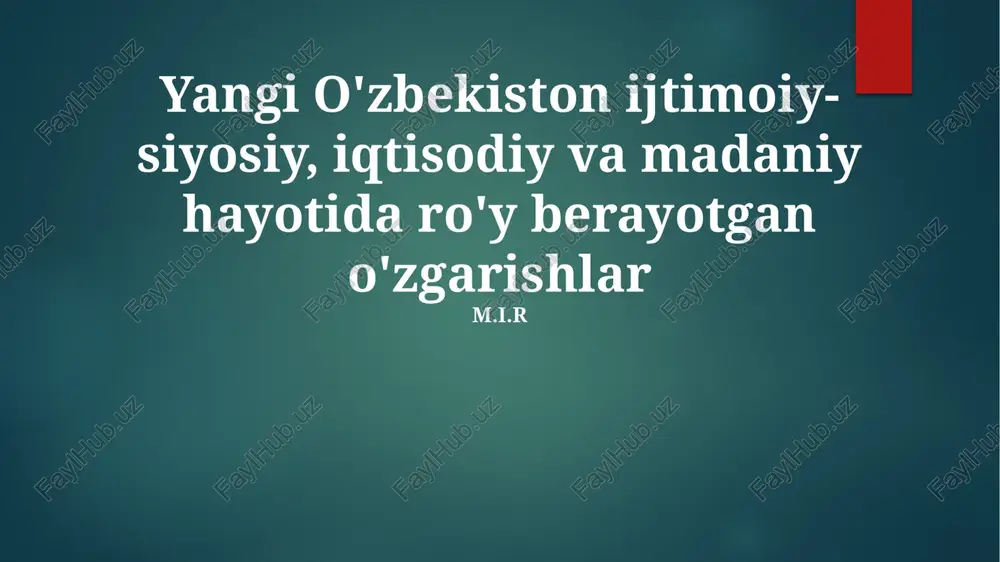 o'zbekiston yaimi 2017-2022 — PPTX