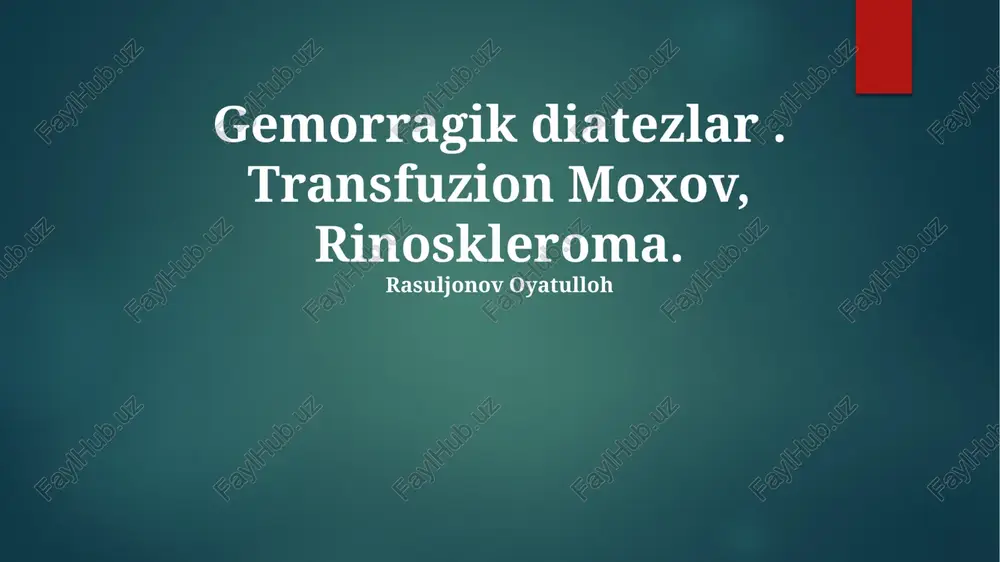 rinoskleroma: tashxis va davolash — PPTX