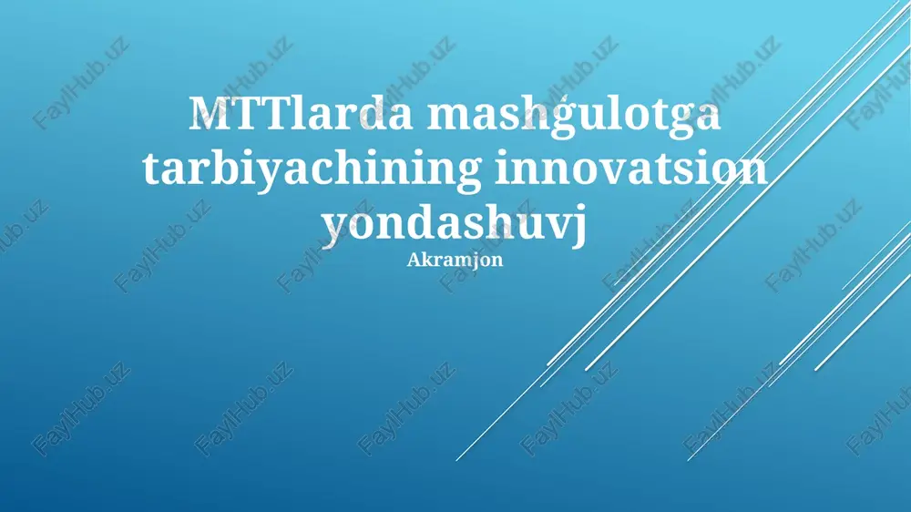shaxsiylashtirilgan o'quv yo'llari — PPTX