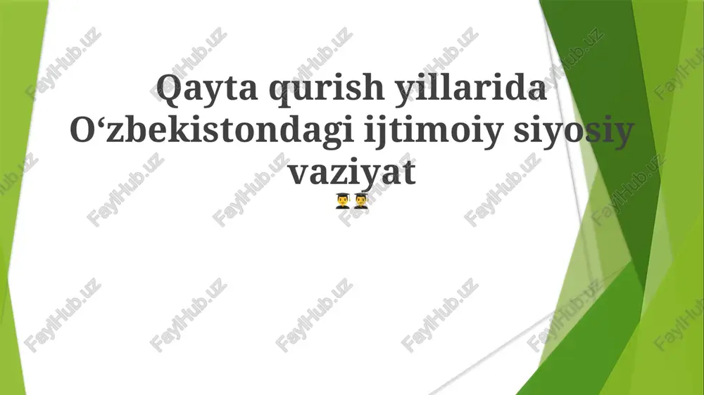 ijtimoiy siyosiy vaziyat — PPTX