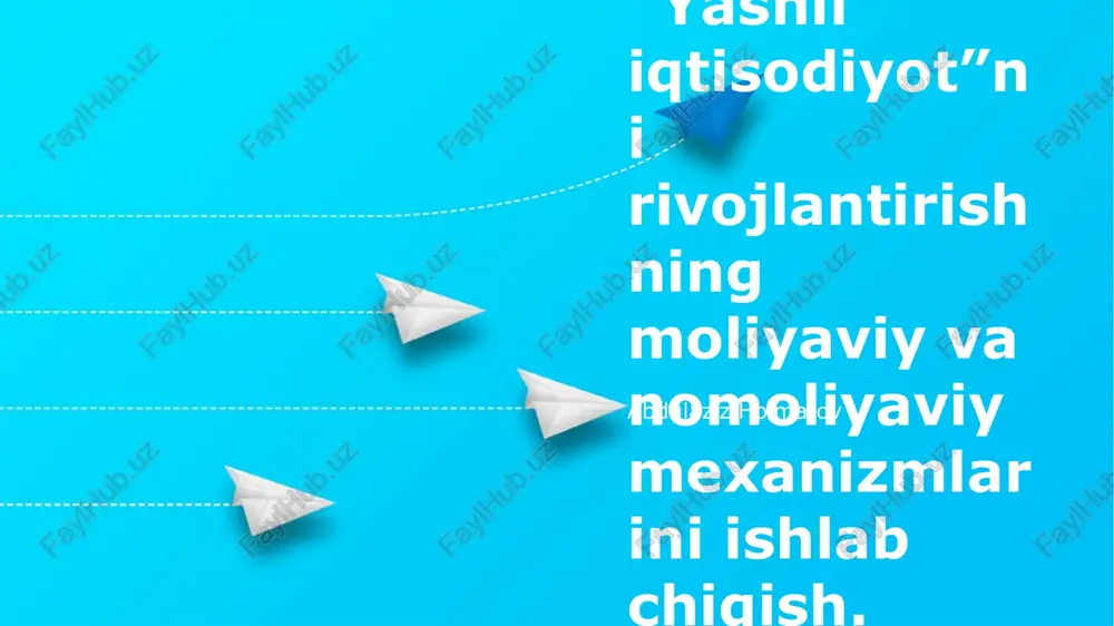 yashil iqtisodiyot — PPTX