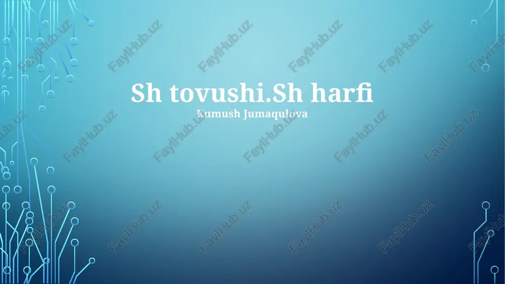 "sh" harfi ta'siri: meros va ta'sir — PPTX
