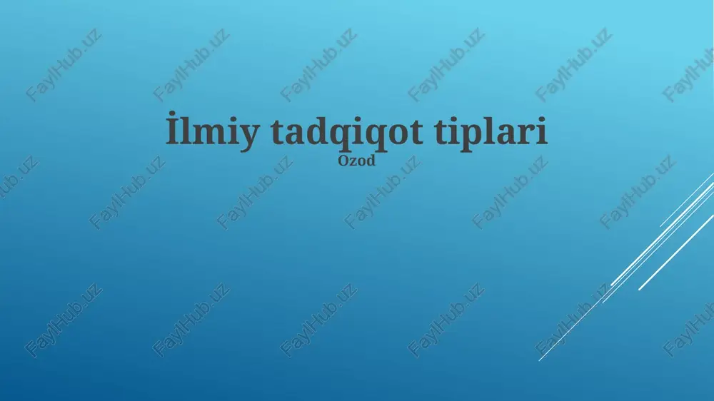 tasviriy tadqiqot — PPTX