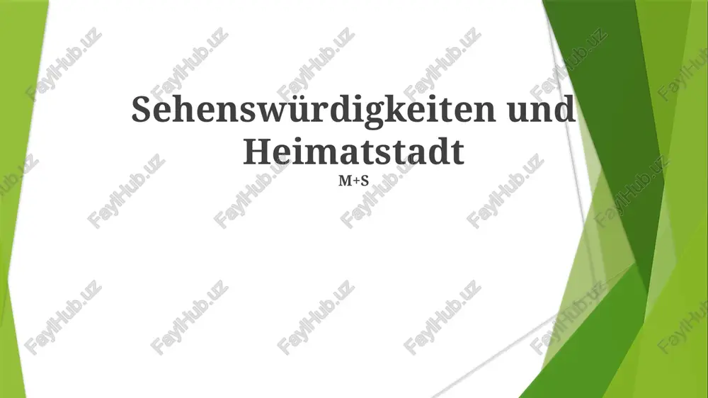 sehenswürdigkeiten und heimatstadt — PPTX