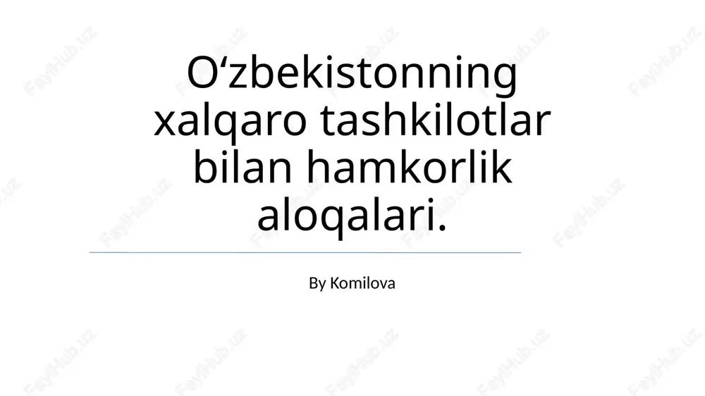 xavfsizlik diplomatiyasi — PPTX