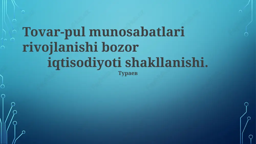 bozor iqtisodiyoti — PPTX