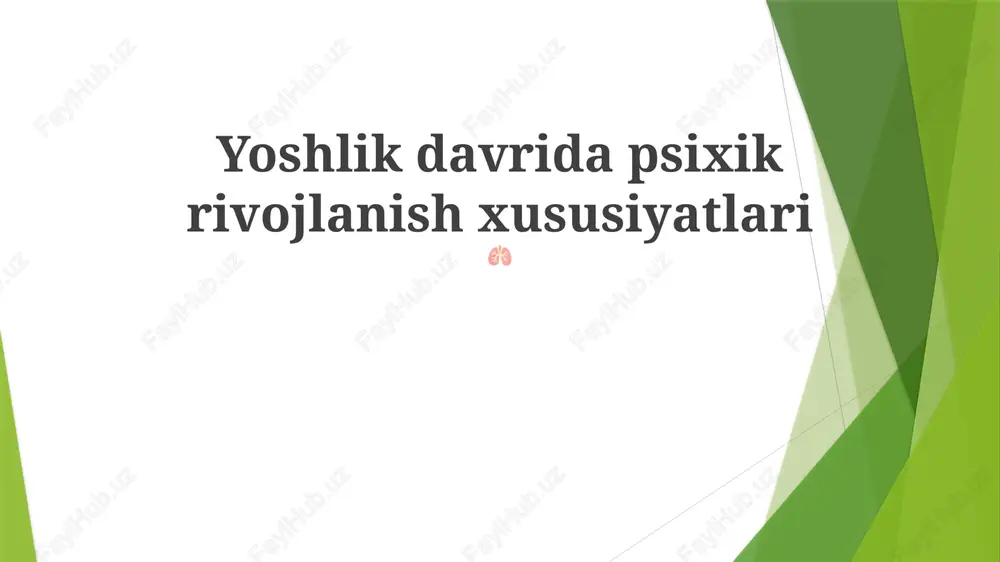 kognitiv rivojlanish — PPTX