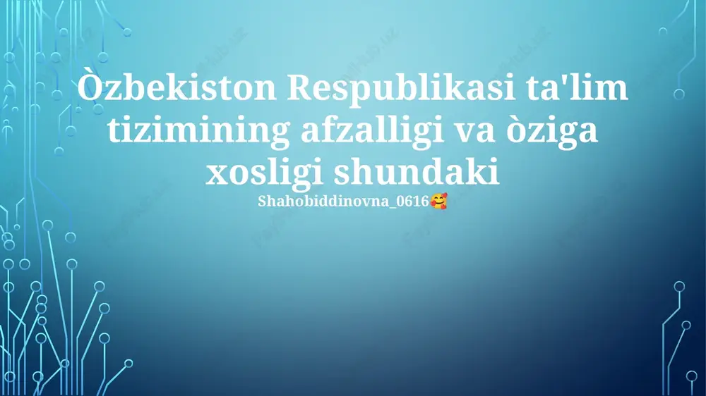 boy tarixiy merosi va zamonaviy islohotlar — PPTX