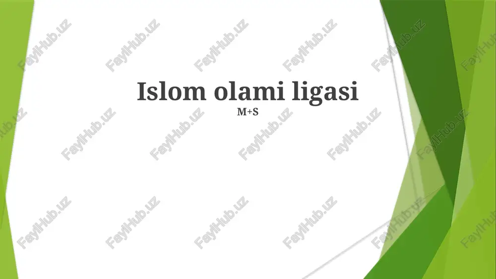 islom olami ligasi — PPTX