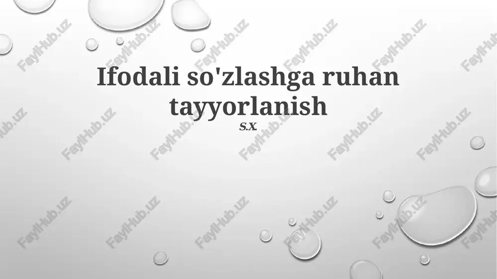 ifodali so'zlashga ruhan tayyorlanish — PPTX