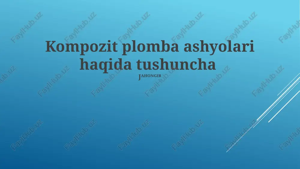 kompozit plomba — PPTX
