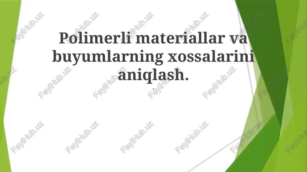polimer fanlari — PPTX