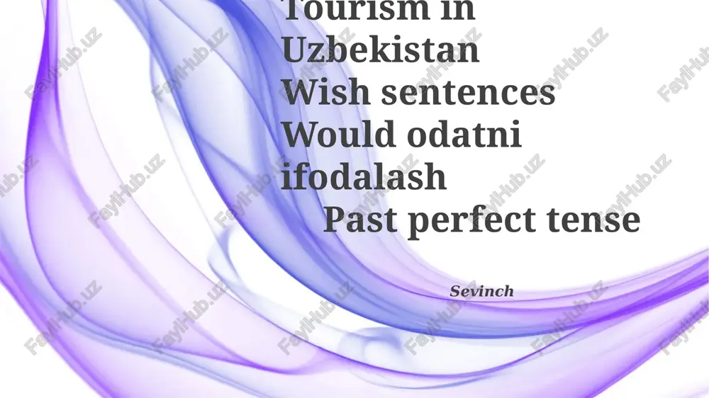 o'zbekistonda turizm — PPTX