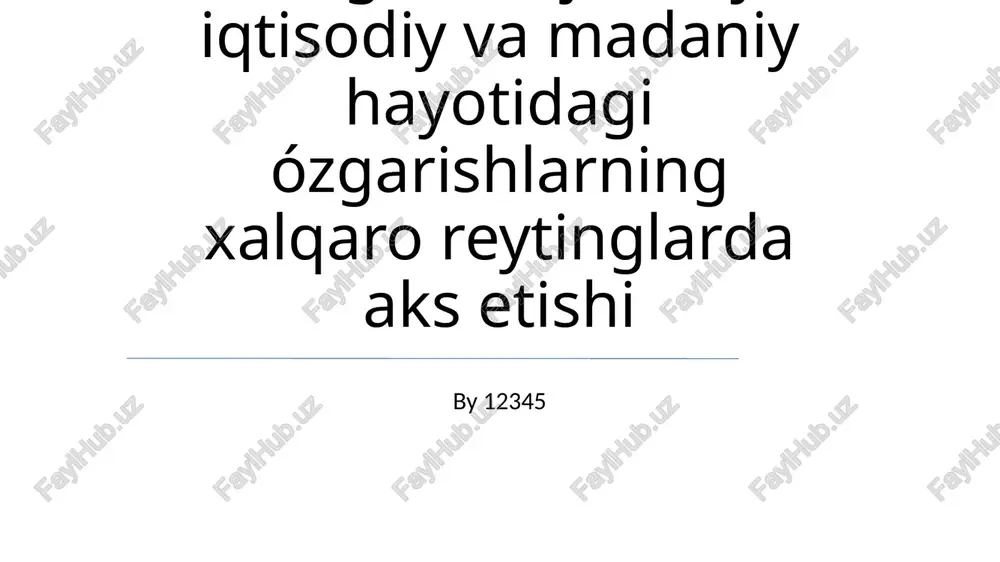 madaniy ta'sir va xalqaro qabul — PPTX