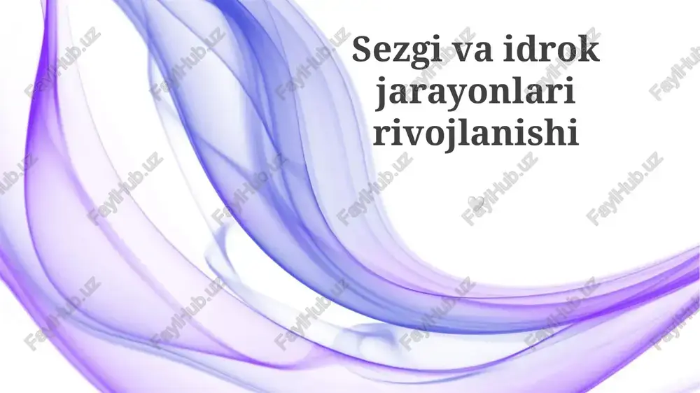 sezgi va idrok jarayonlari rivojlanishi — PPTX