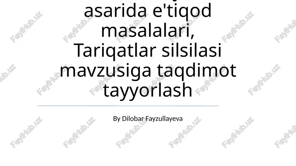 sabot ul ojizin asarida — PPTX