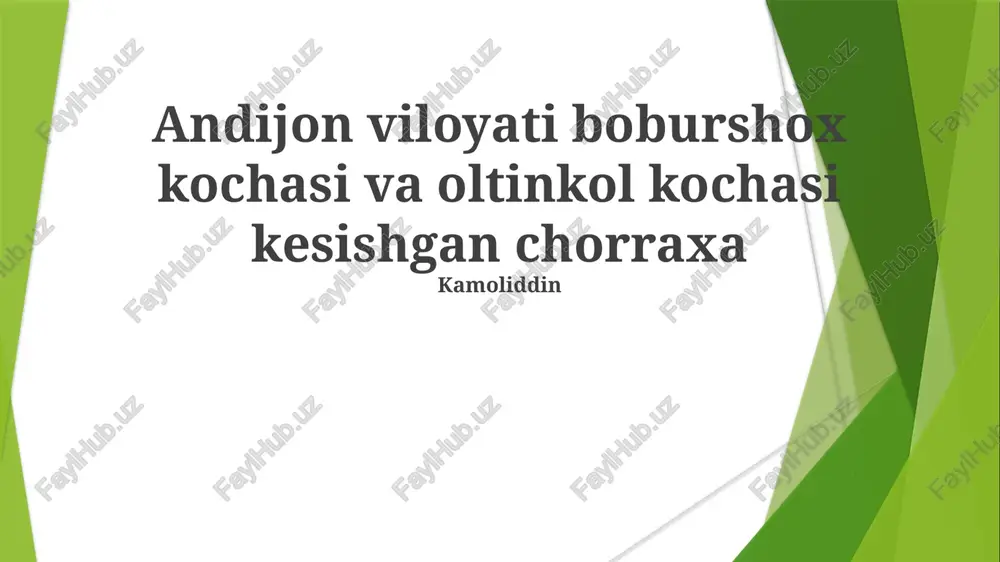boburshox/oltinkol chorrahasi, andijon viloyati — PPTX