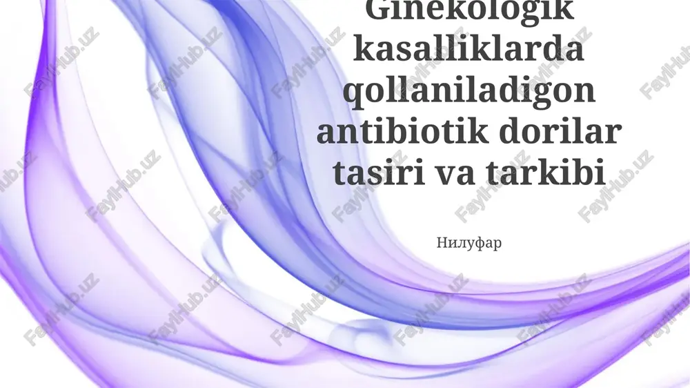 antibiotik dorilar — PPTX