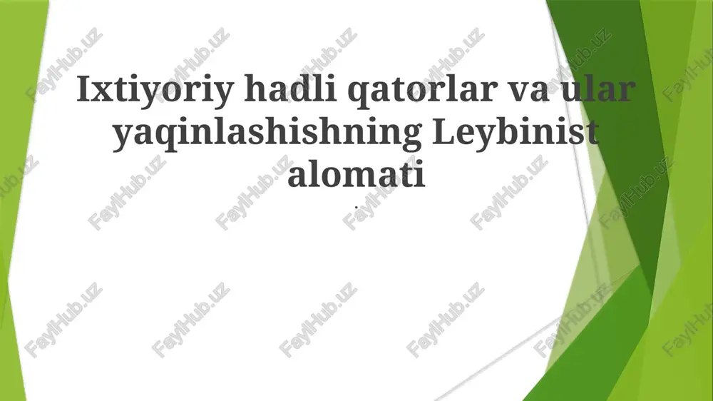 ixtiyoriy chiziqlar va ularning geometrik talqini — PPTX