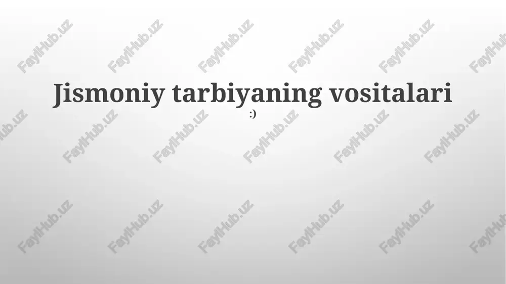 jismoniy tarbiya dasturlari — PPTX