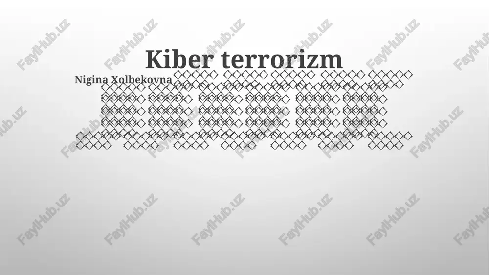 kiber terrorizm — PPTX