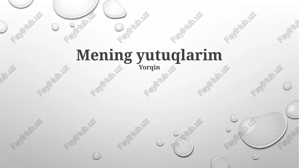 mening yutuqlarim — PPTX