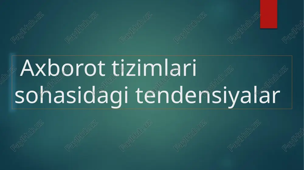 ahborot tizimlari — PPTX
