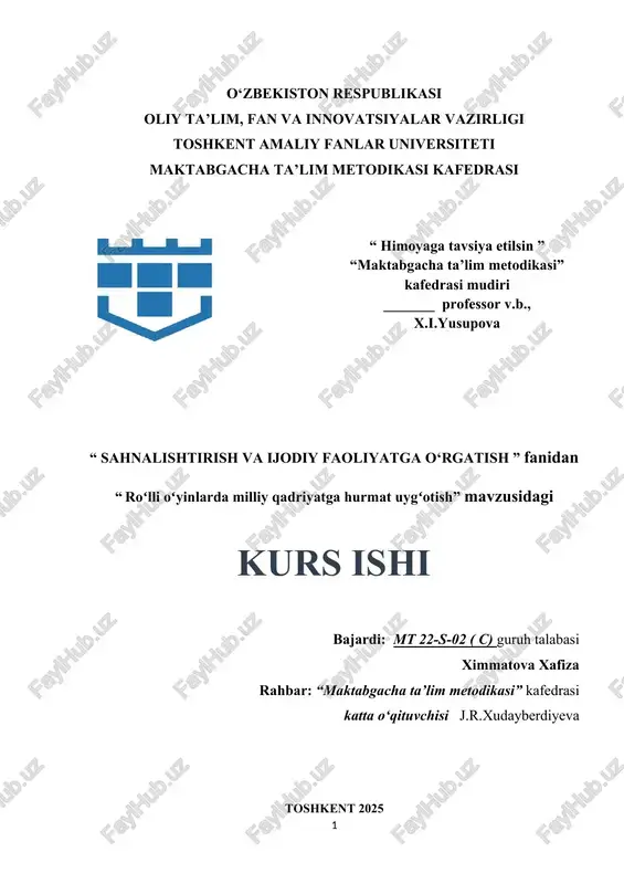 roʻlli oʻyinlarda milliy qadriyatga hurmat uygʻotish — DOCX