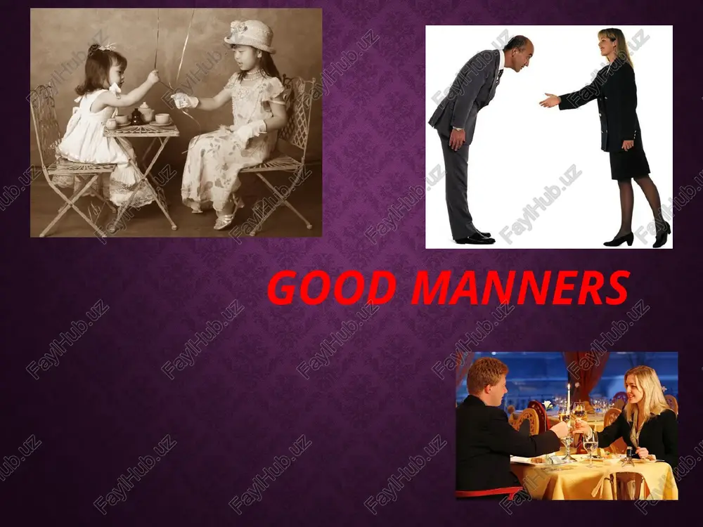 good manners — PPTX