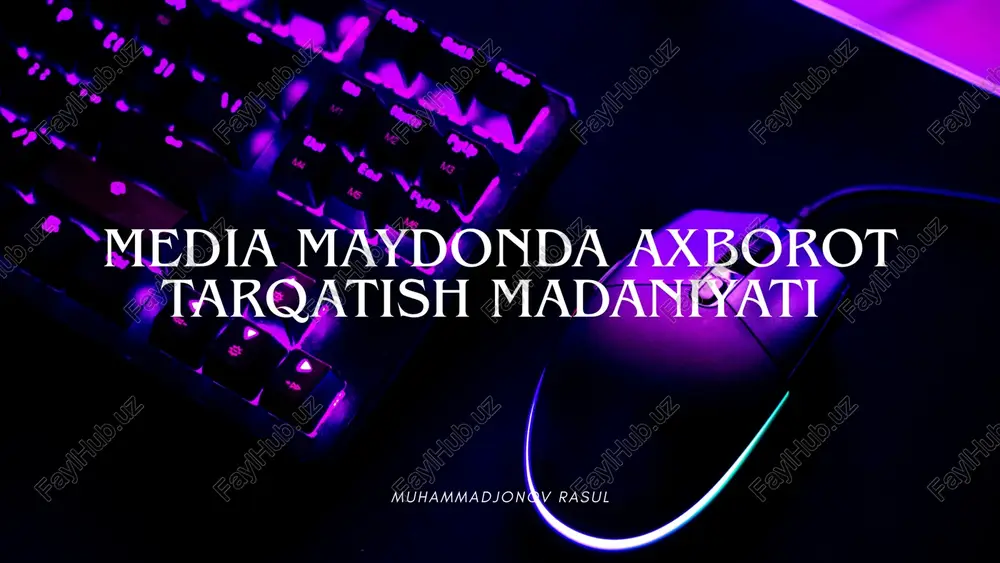 media maydonda axborot tarqatish madaniyati — PDF