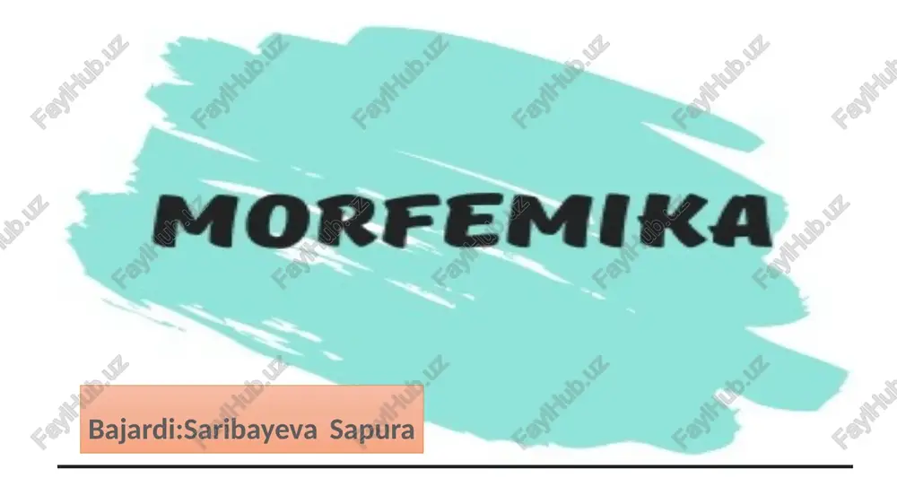 morfemika — PPTX