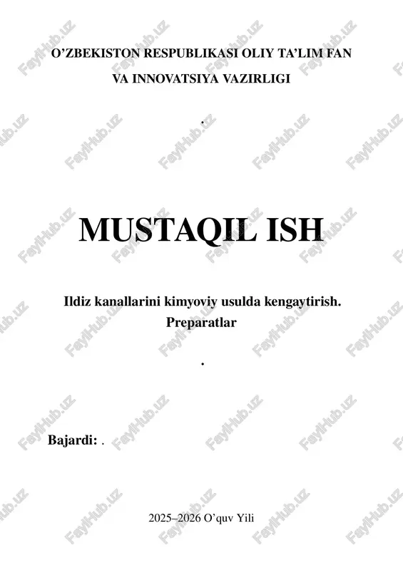 ildiz kanallarini kimyoviy usulda kengaytirish — PDF