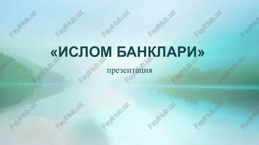 islom banklari — PPTX