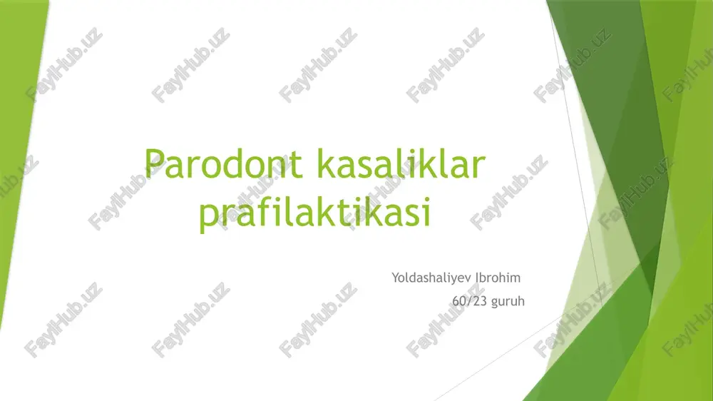 parodontkasaliklarprafilaktikasi — PPTX