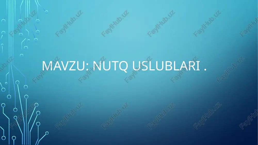 nutq uslublari — PPTX