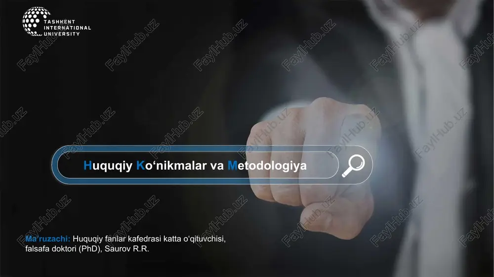 huquqiy ko‘nikmalar va metodologiya — PPTX