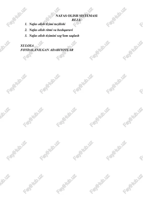nafas olish sistemasi — DOCX
