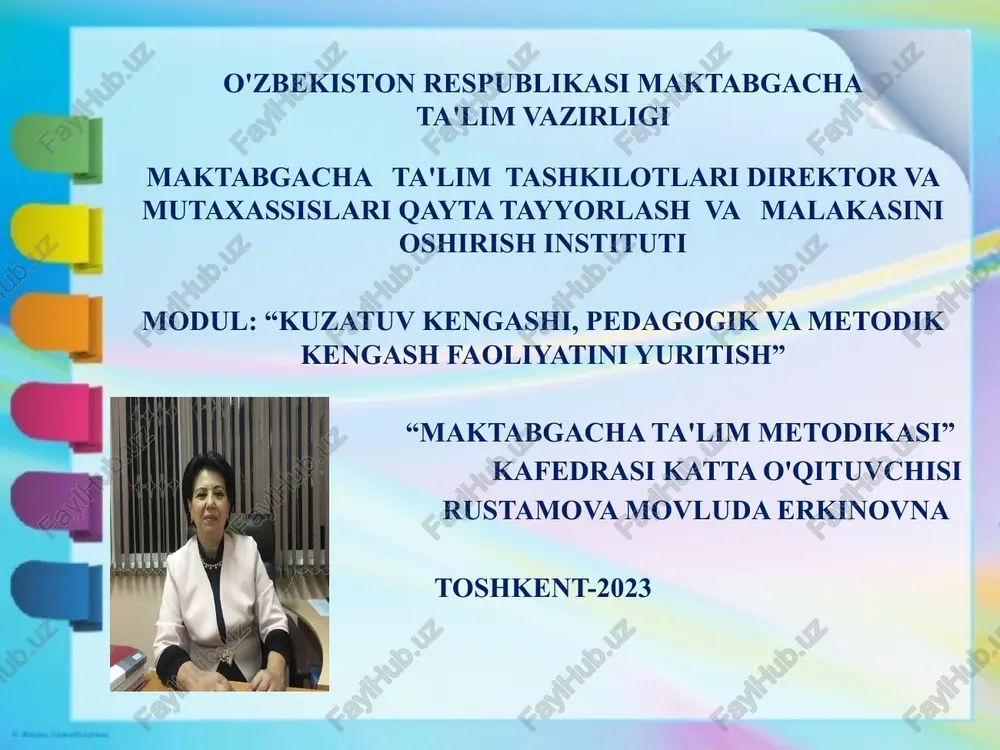 "maktabgacha ta'lim metodikasi" — PPTX