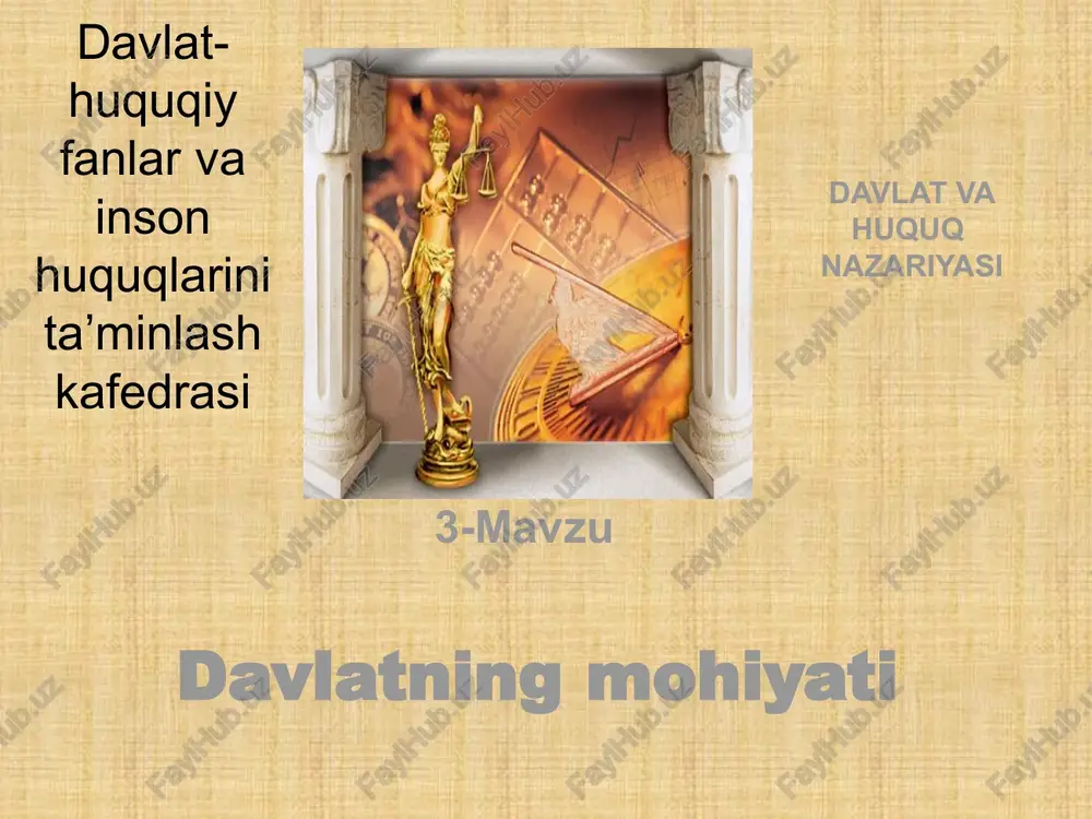 davlatning mohiyati — PPTX