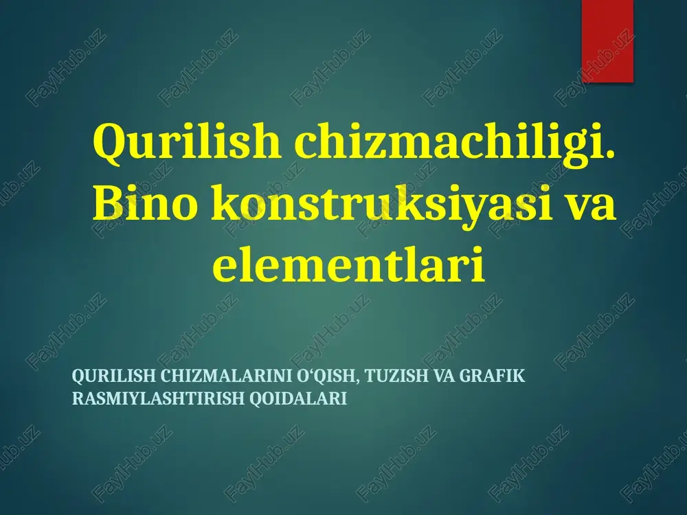 qurilishchizmachiligi.binokonstruksiyasivaelementlari — PPTX