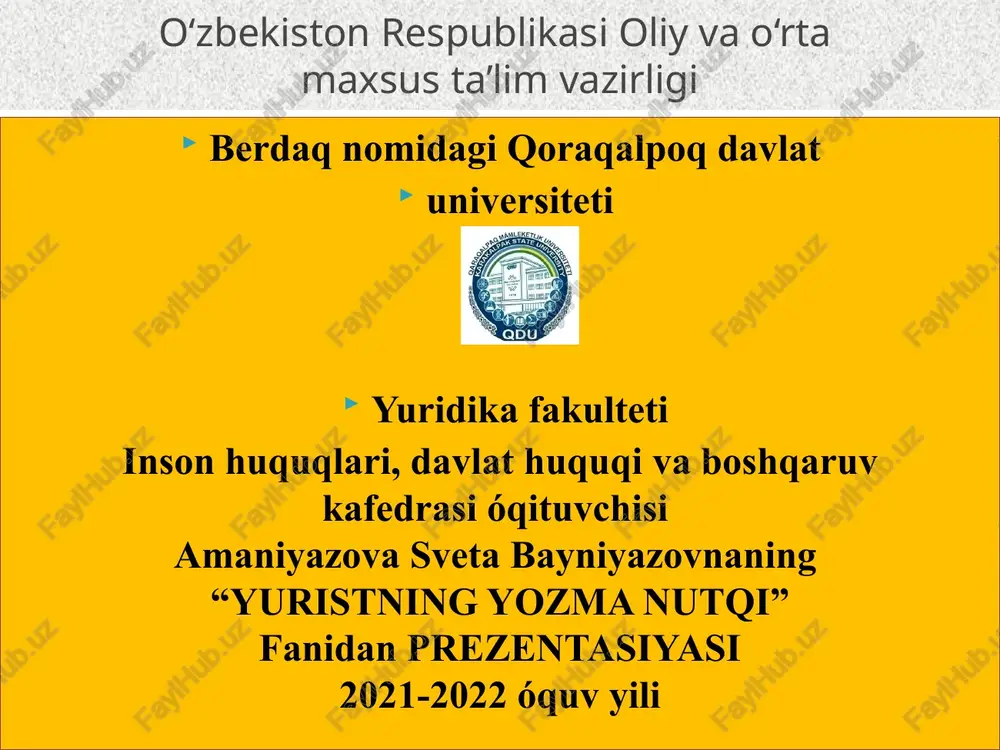 imloviy (orfografik) me’yorlar — PPTX