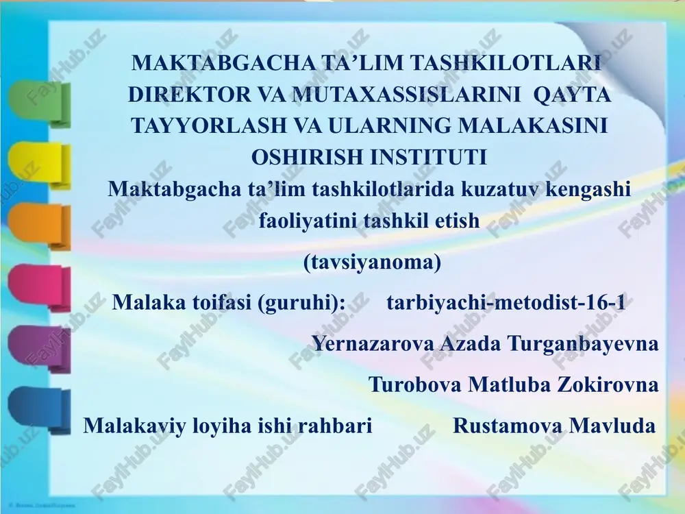 maktabgacha ta'lim metodikasi — PPTX