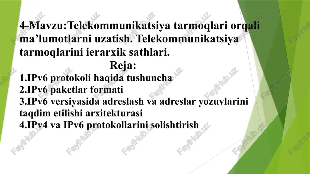 telekommunikatsiyatarmoqlari — PPTX