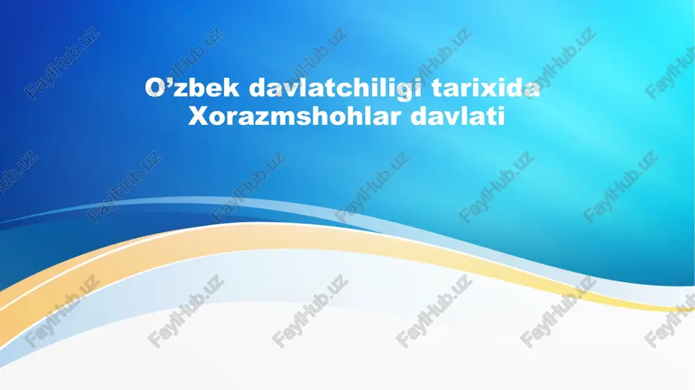 xorazmshohlar davlati — PPTX