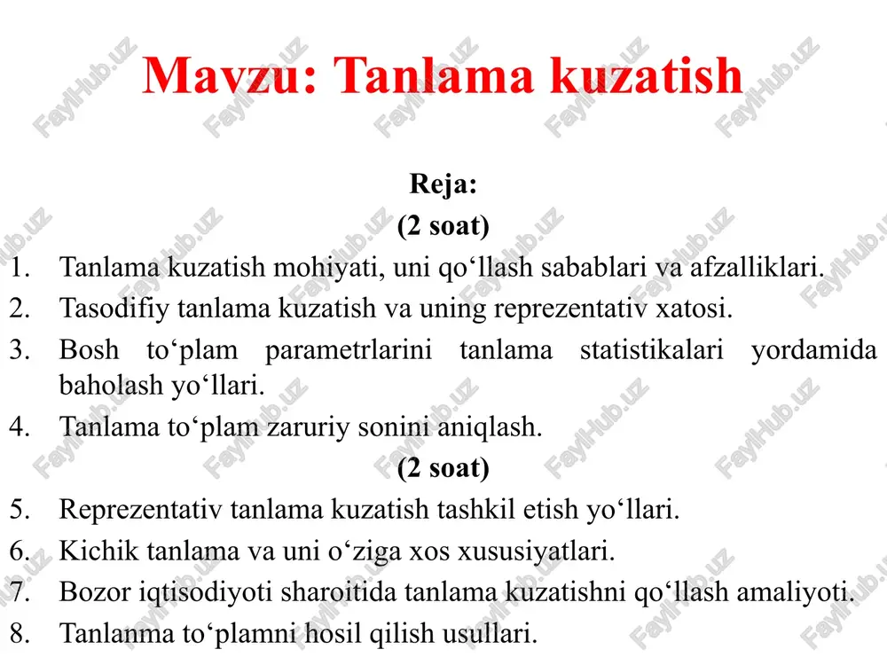 tanlamakuzatish — PPTX