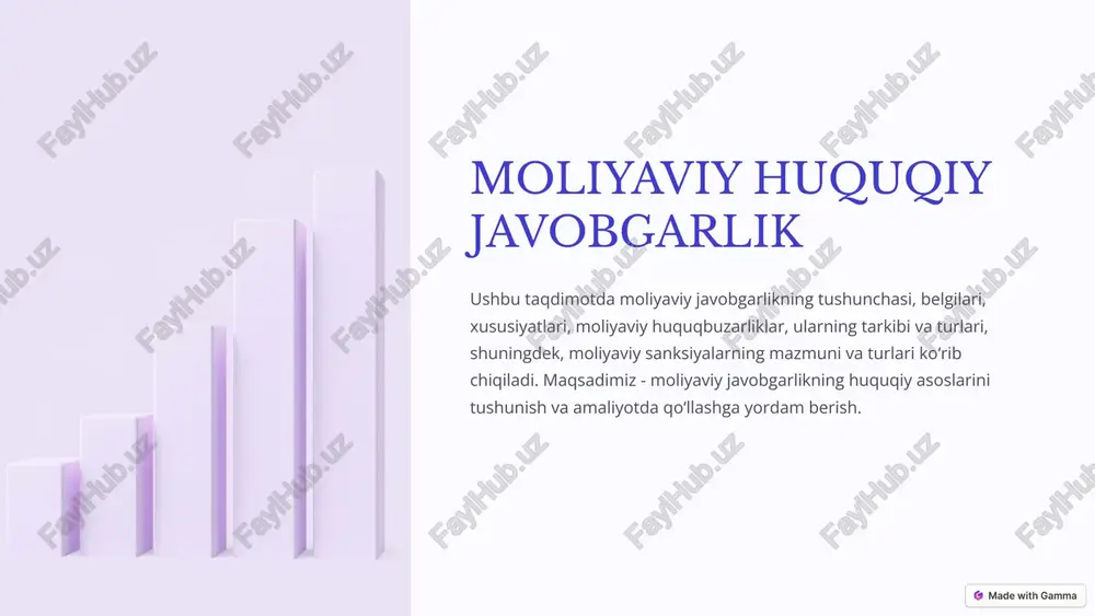 moliyaviy huquqiy javobgarlik — PPTX